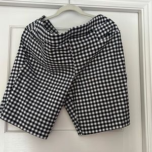 TIME AND TRU - blue and white gingham pull on shorts NWT XL